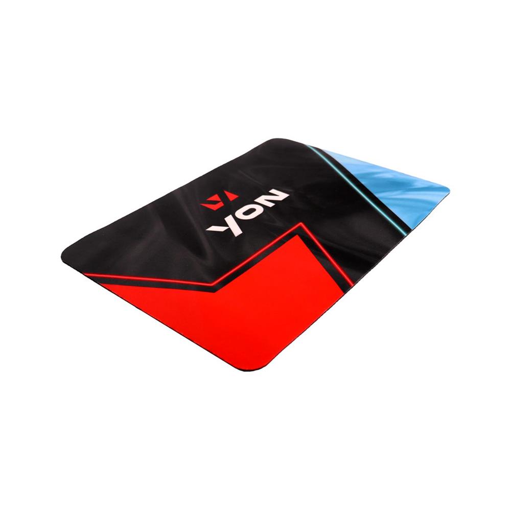 Mousepad YON-01 Antiderrapante, Vermelho, Preto e Azul