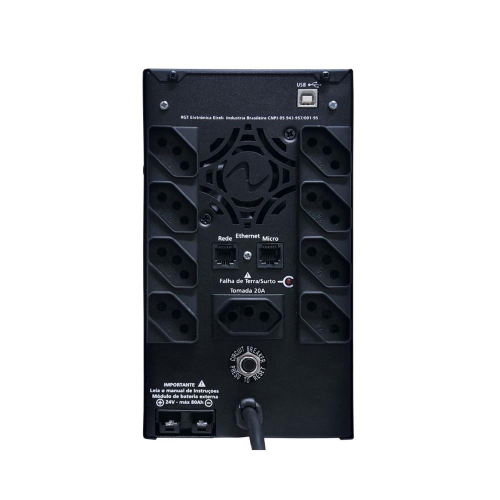 Nobreak Ragtech One Up Nitro 2000 TI Redragon, 2000VA, Painel RGB, Entrada Bivolt, Saída 115V, Preto