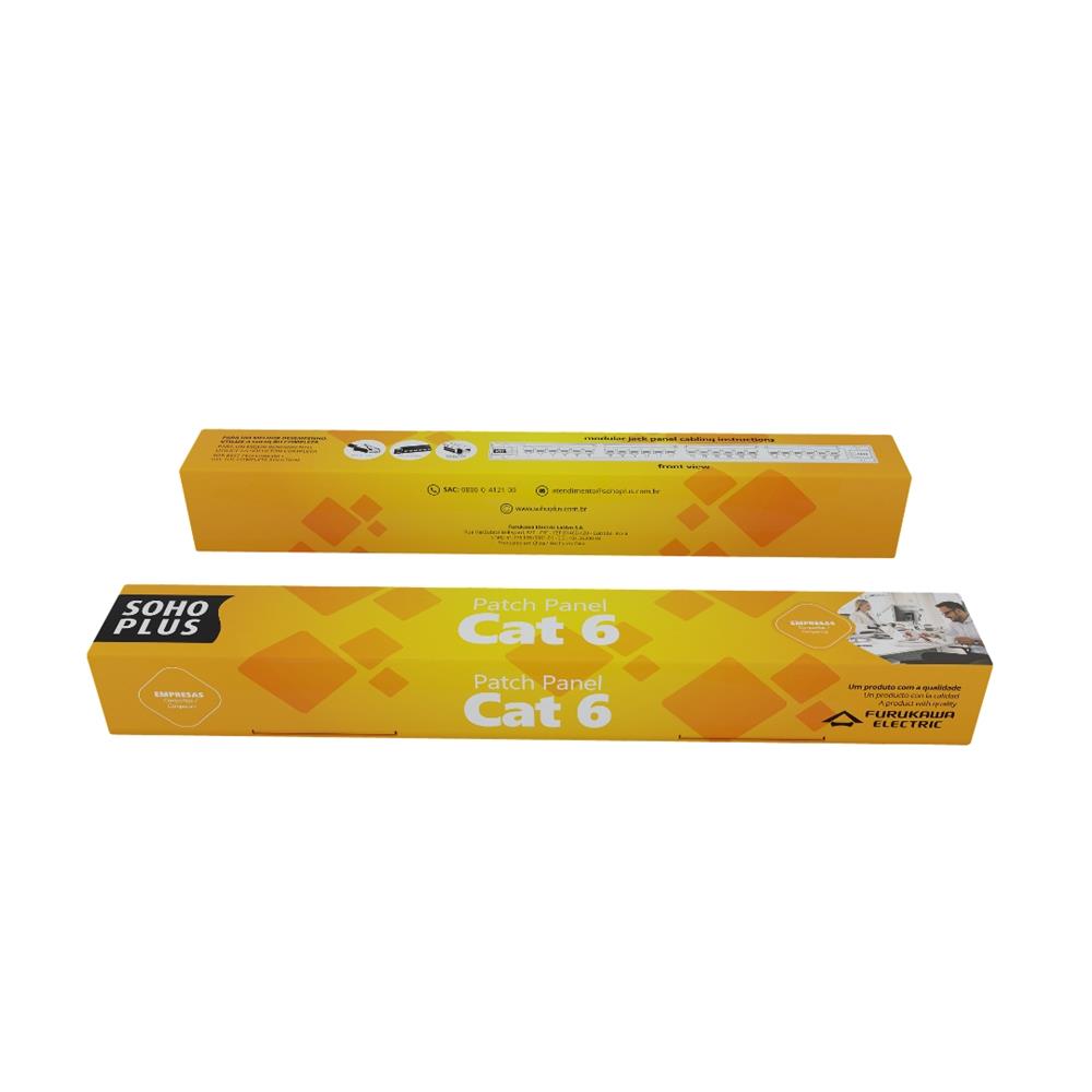 Patch Panel Sohoplus Cat6 T568a/b, 24p