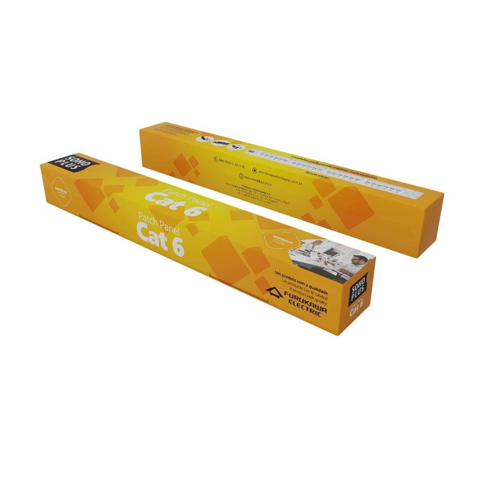Patch Panel Sohoplus Cat6 T568a/b, 24p