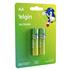 Pilha Alcalina Elgin AA, 1.5V, 2 Unidades