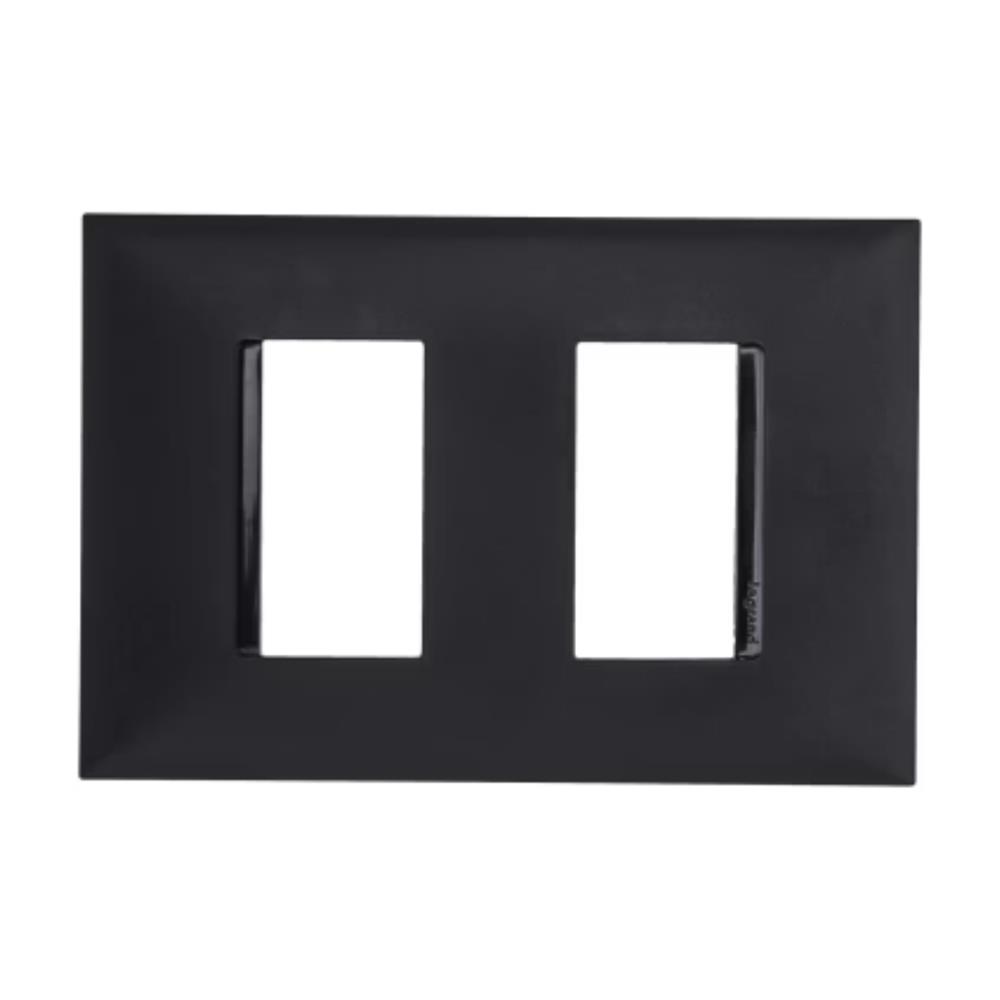 Placa 4x2 2 Postos Separados Legrand Pial Plus, 2 Módulos, Termoplástico, Preto