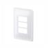 Placa 3 Postos Verticais  Legrand, 4x2, Sobrepor, Termoplástico, Alta Resistência, Branca