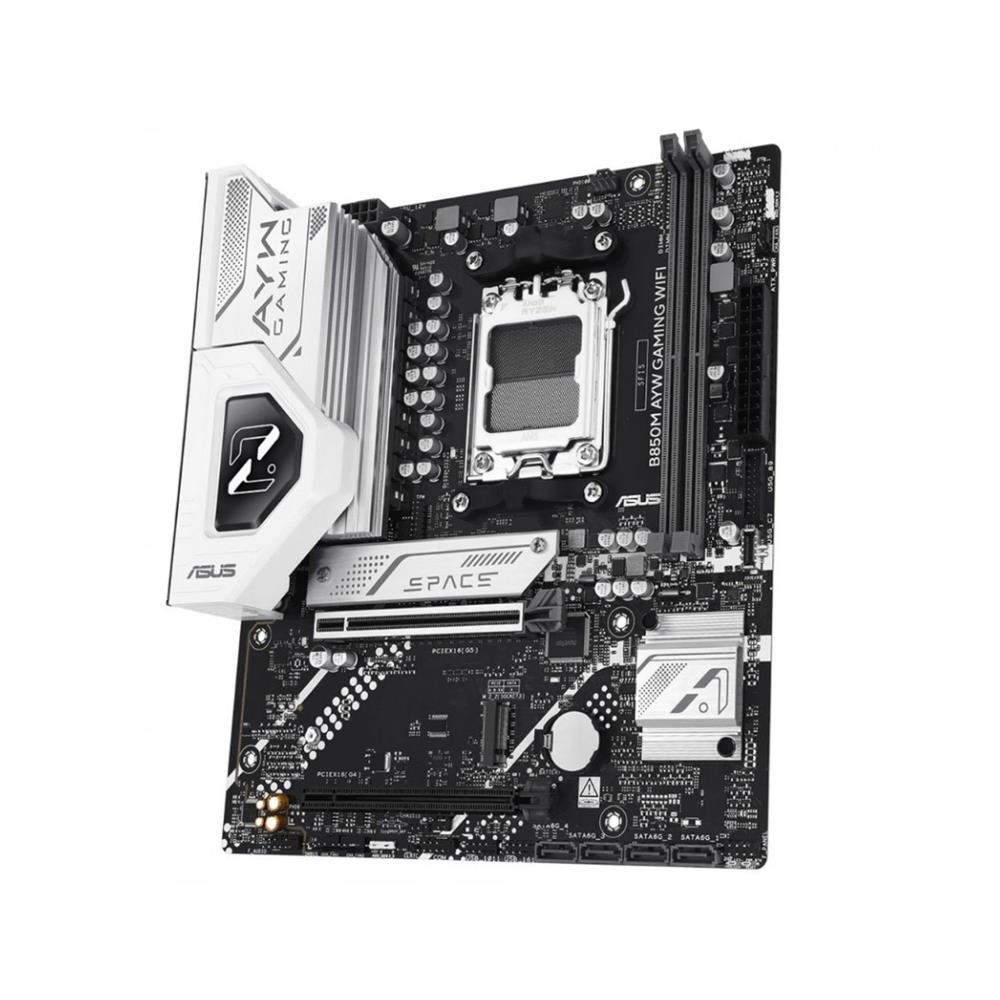 Placa-mãe ASUS B760M-AYW WIFI II, Intel LGA1700, DDR5, Micro-ATX, Preto