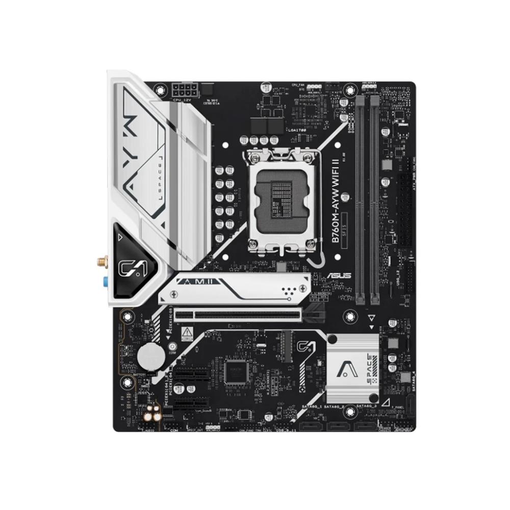 Placa Mãe ASUS B760M-AYW WIFI II, Intel LGA 1700, DDR5, Micro-ATX, Wi-Fi 6, Bluetooth 5.3