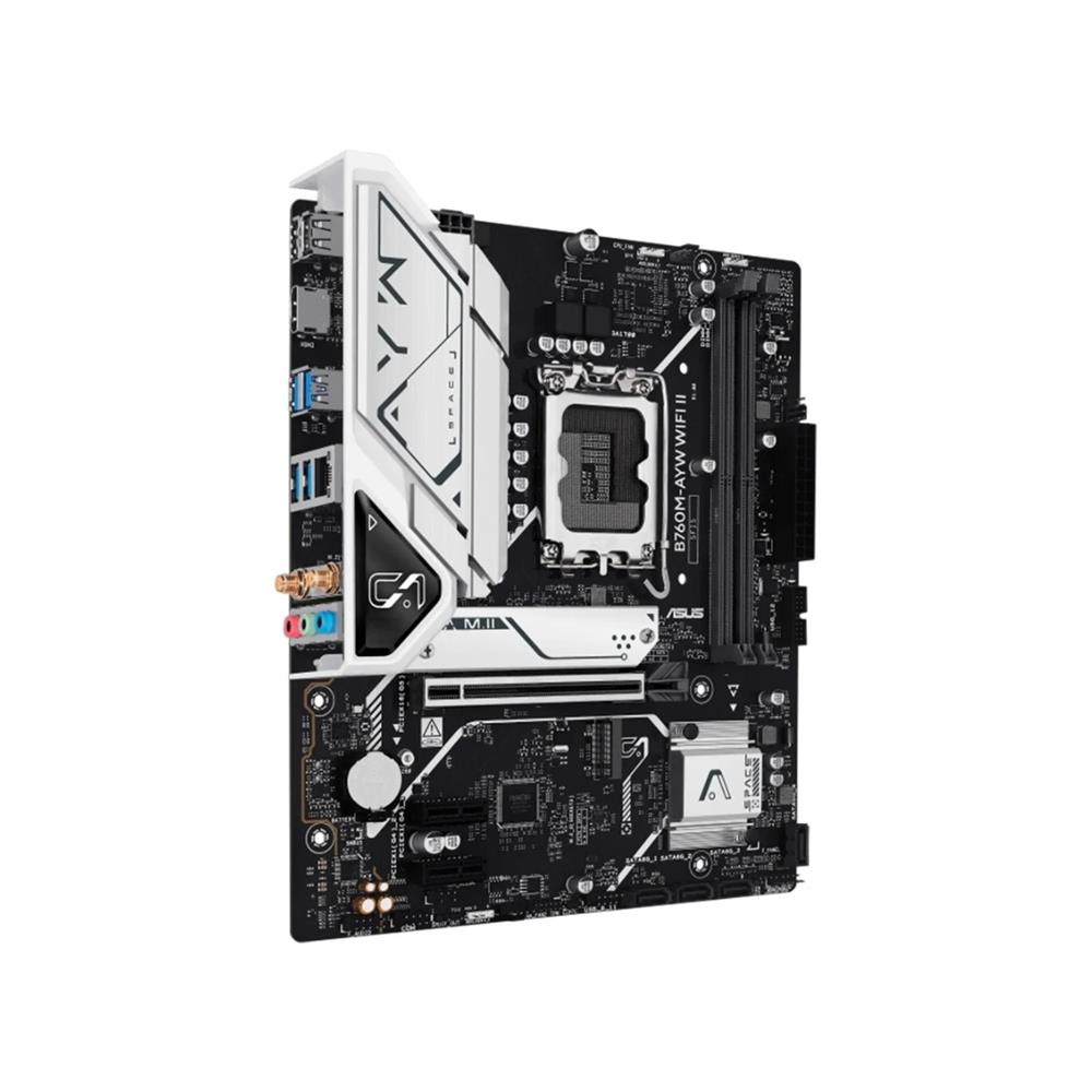 Placa Mãe ASUS B760M-AYW WIFI II, Intel LGA 1700, DDR5, Micro-ATX, Wi-Fi 6, Bluetooth 5.3
