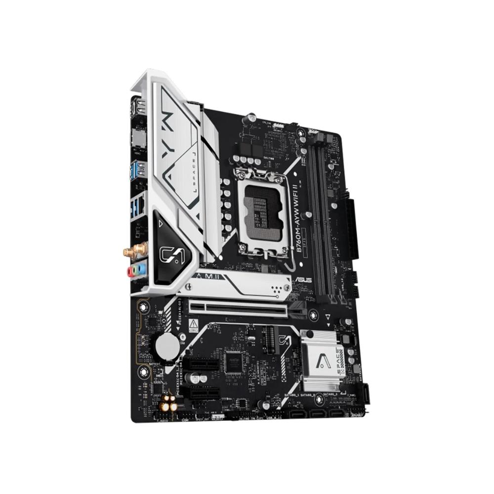 Placa Mãe ASUS B760M-AYW WIFI II, Intel LGA 1700, DDR5, Micro-ATX, Wi-Fi 6, Bluetooth 5.3