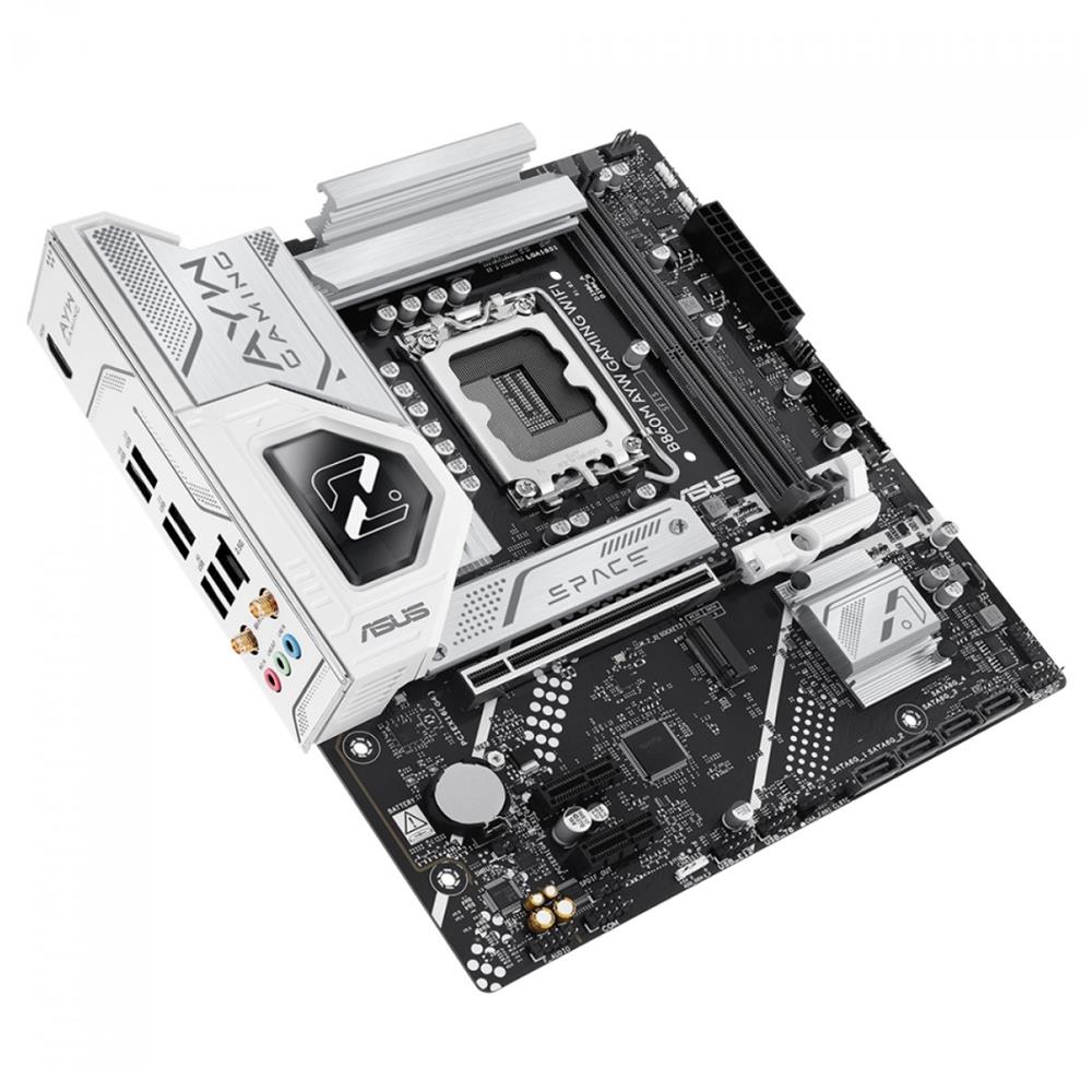 Placa Mãe Asus B860M AYW Gaming WiFi, Chipset B860, Intel LGA 1851, mATX, DDR5