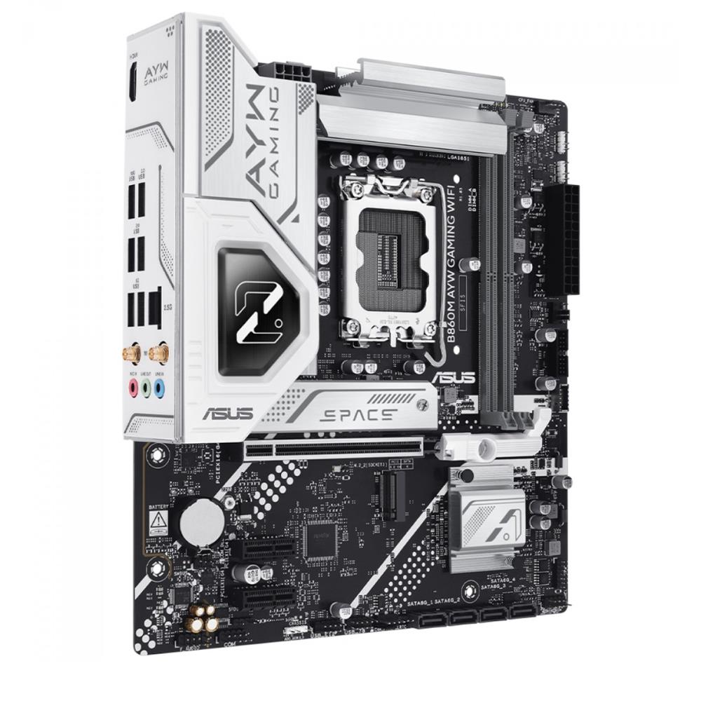 Placa Mãe Asus B860M AYW Gaming WiFi, Chipset B860, Intel LGA 1851, mATX, DDR5