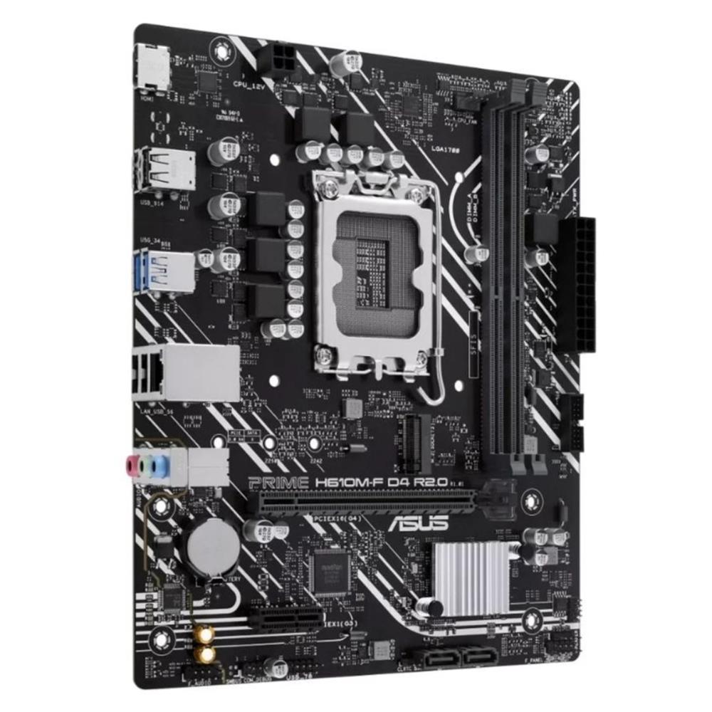 Placa Mãe ASUS PRIME H610M-F D4 R2.0, Intel H610, LGA 1700, Micro-ATX, 2 Slots DDR4, 1 Slot M.2
