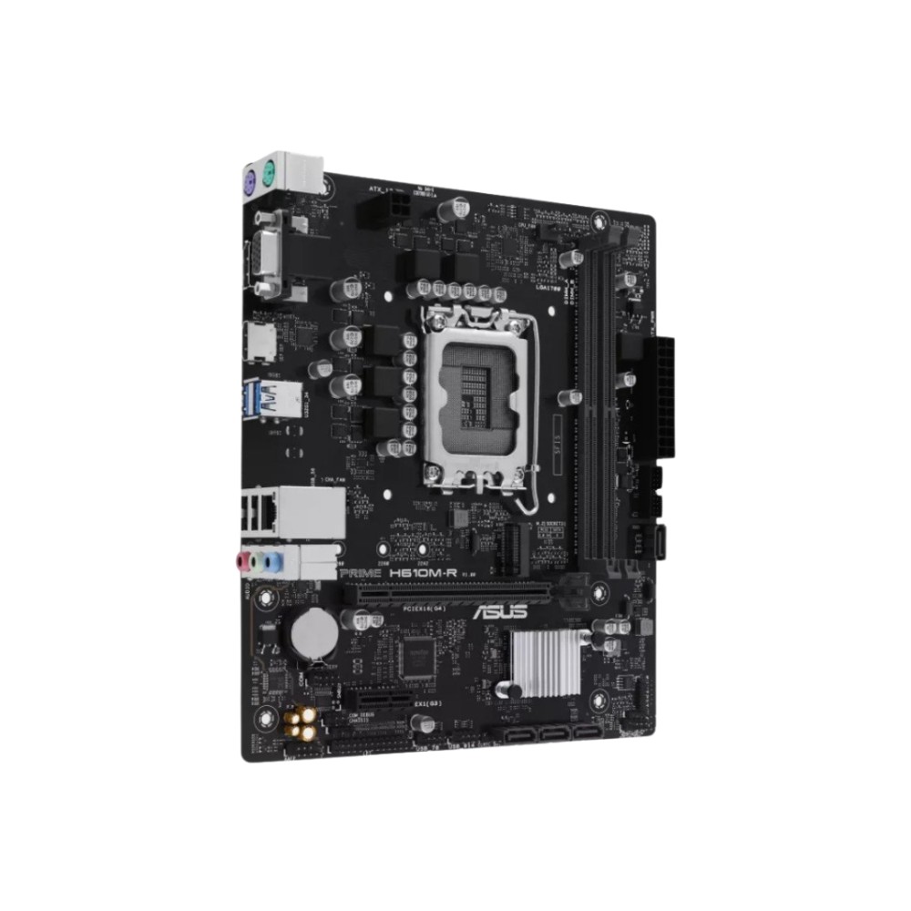 Placa-mãe ASUS Prime H610M-R, Socket LGA1700, Chipset Intel H610, mATX, DDR5, Preto