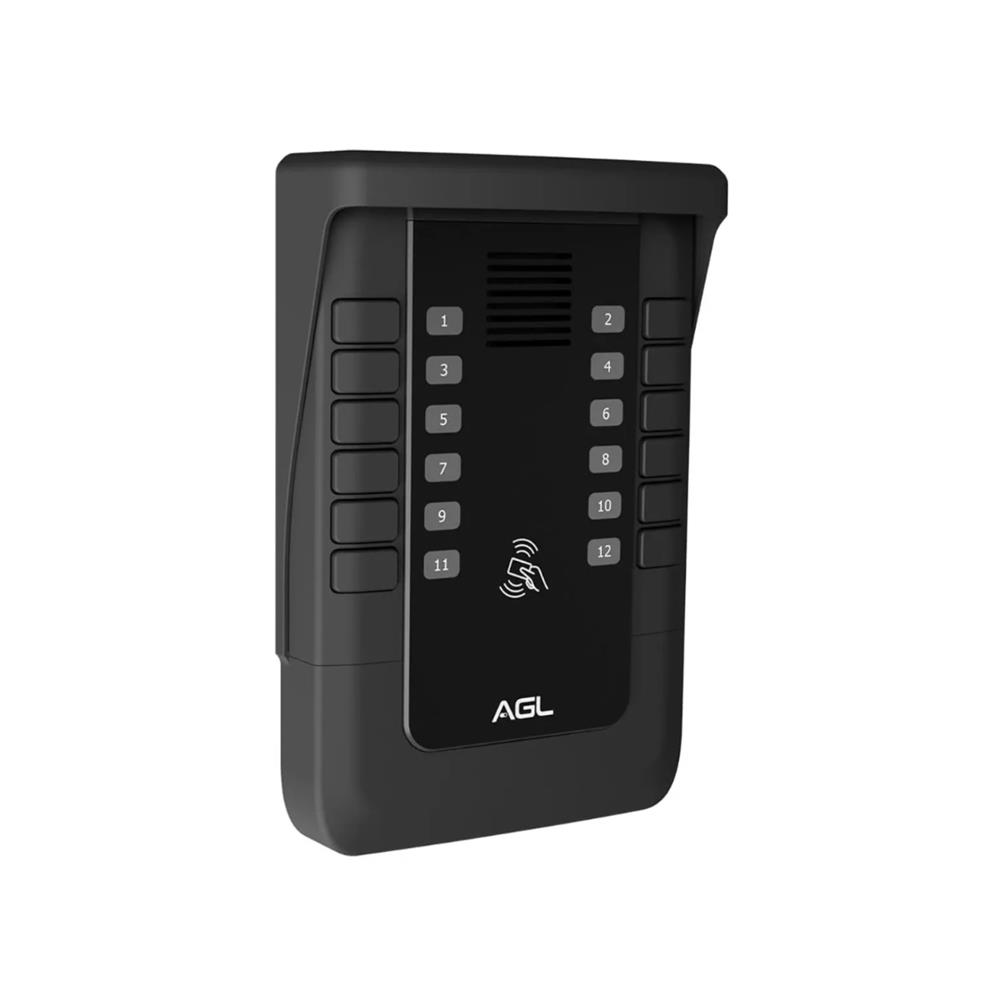 Porteiro Coletivo S500 Mifare AGL, 13,56 MHz, Bluetooth, 12 Pontos, Controle Via App, Preto