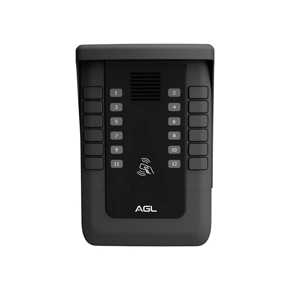 Porteiro Coletivo S500 Mifare AGL, 13,56 MHz, Bluetooth, 12 Pontos, Controle Via App, Preto