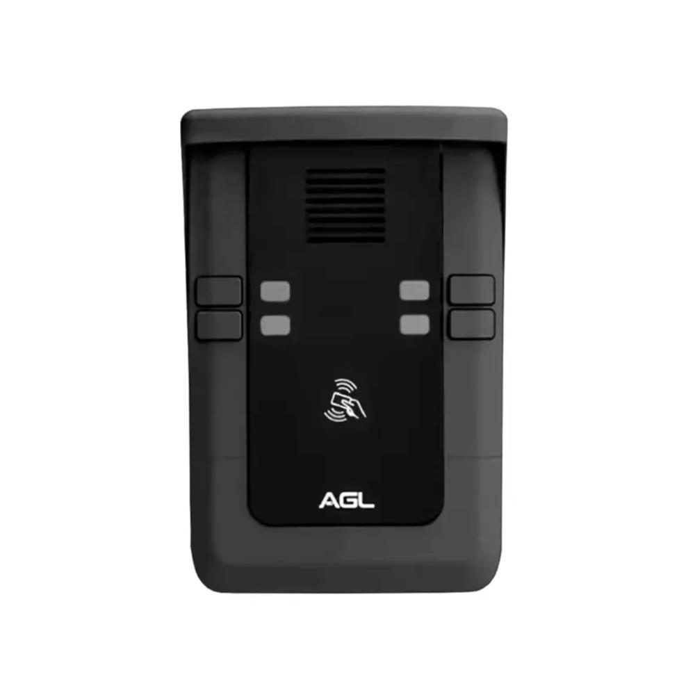 Porteiro Eletrônico Coletivo S-500 AGL, 4 Pontos, 13,56 MHz, Bluetooth, IP65, Preto