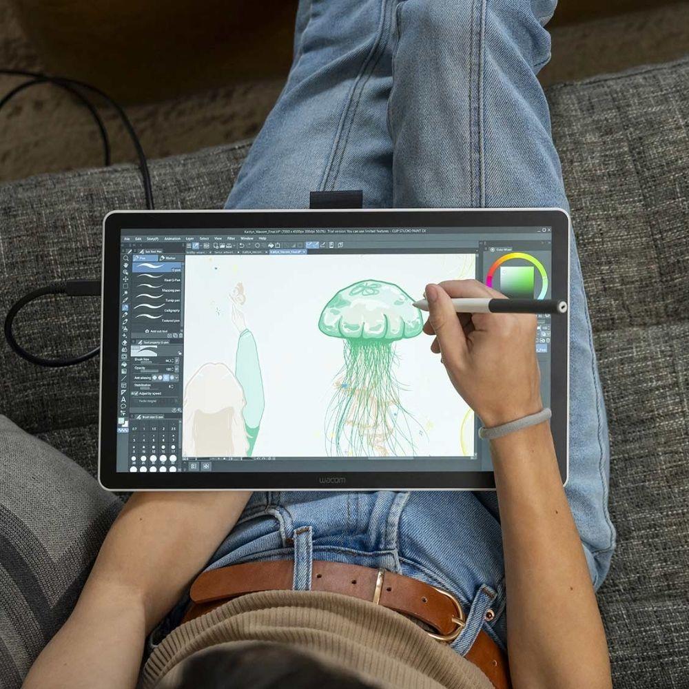 Mesa Digitalizadora com tela Wacom One, Tela Criativa 14", Caneta Inclusa, USB-C, Branco