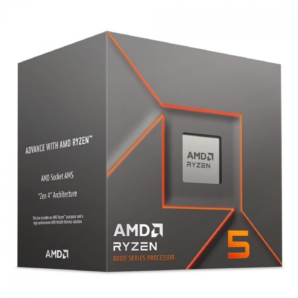 Processador AMD Ryzen 5 8400F, 4.2GHz (4.7GHz Turbo), 6-Cores 12-Threads, AM5, Com Cooler