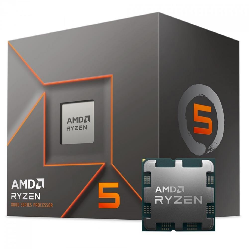 Processador AMD Ryzen 5 8400F, 4.2GHz (4.7GHz Turbo), 6-Cores 12-Threads, AM5, Com Cooler