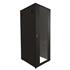 Rack Piso 19&#34; 16u P660 Porta De Vidro Preto Fibracem