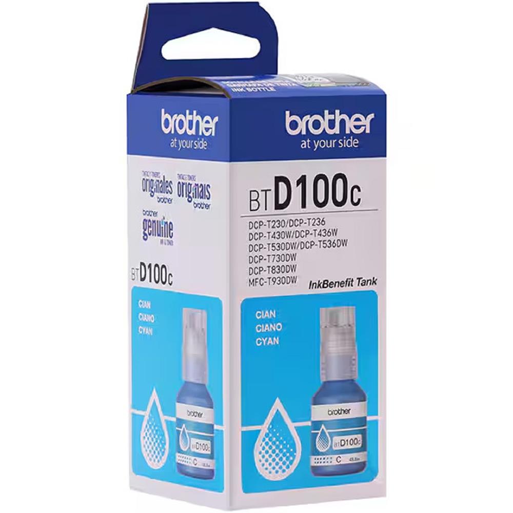 Refil de tinta Brother BTD100C, Capacidade 48.8ml, Ciano