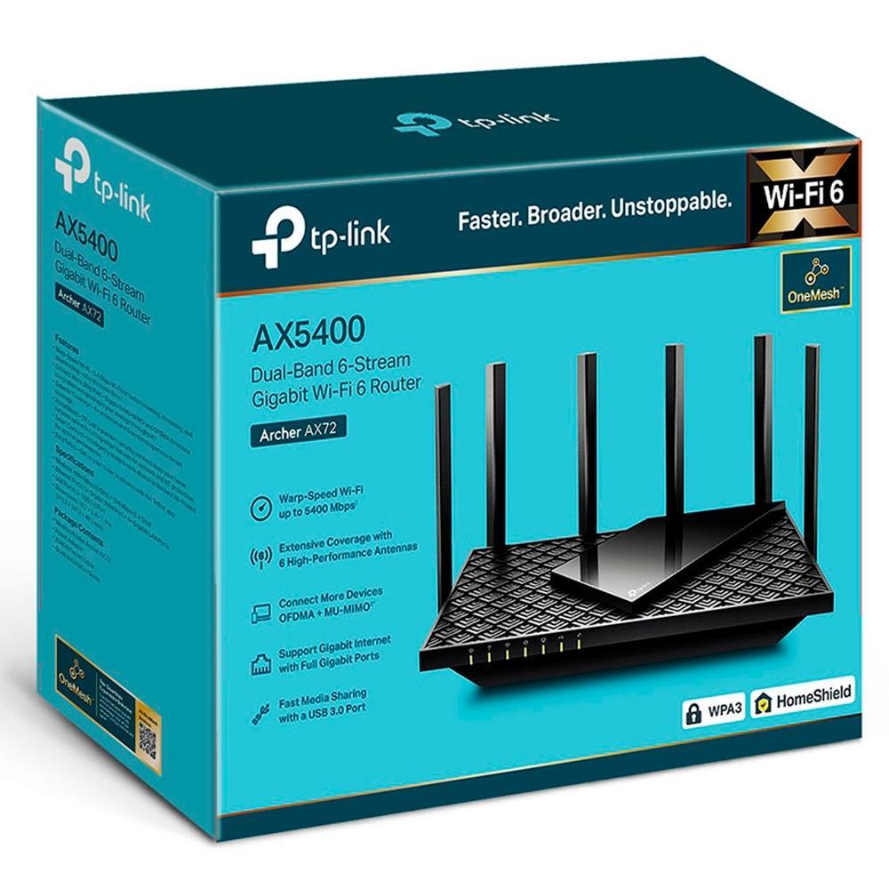 Roteador WiFi 6 Tp-Link AX 5400 Padrão AC 5378Mbps Dual Band
