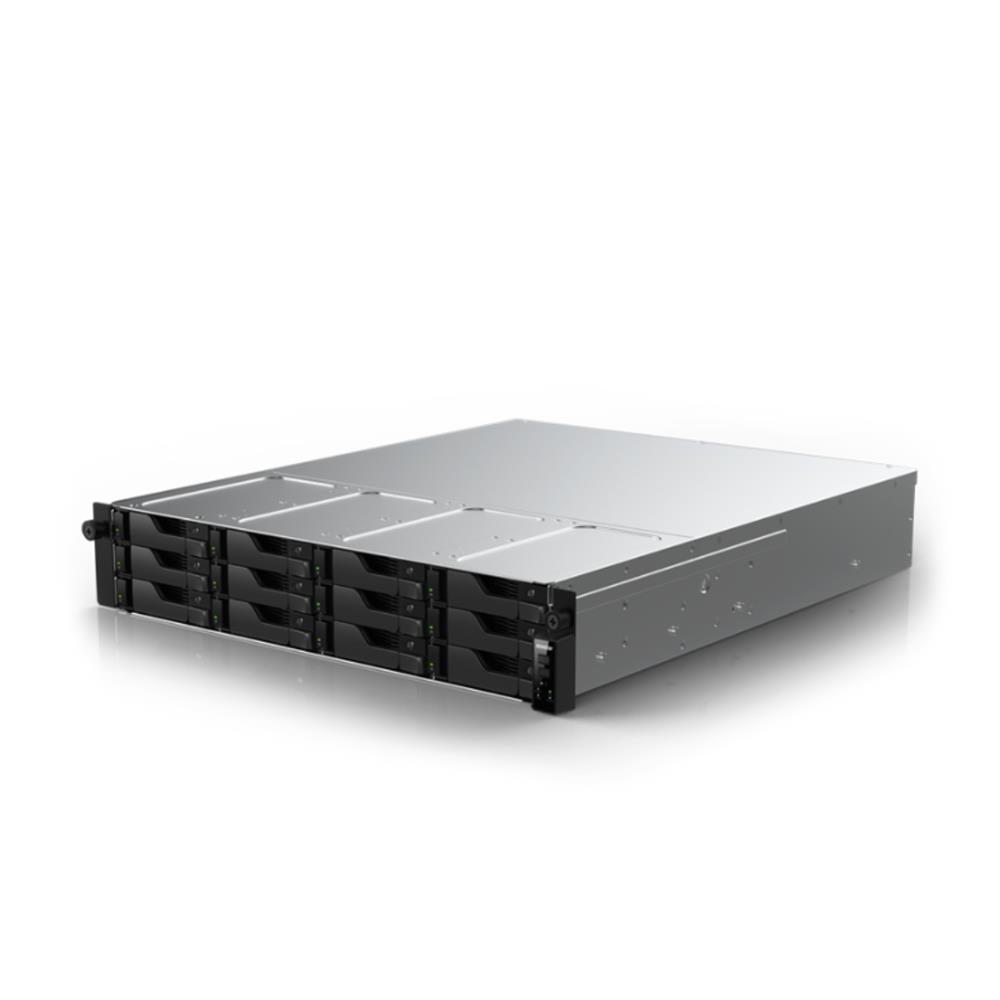Servidor NAS ASUSTOR, AS7212RDX, 12 Baias, AMD Ryzen 7 Pro 7745, 16GB ECC DDR5, Dual 10GbE, Rack 2U, Preto