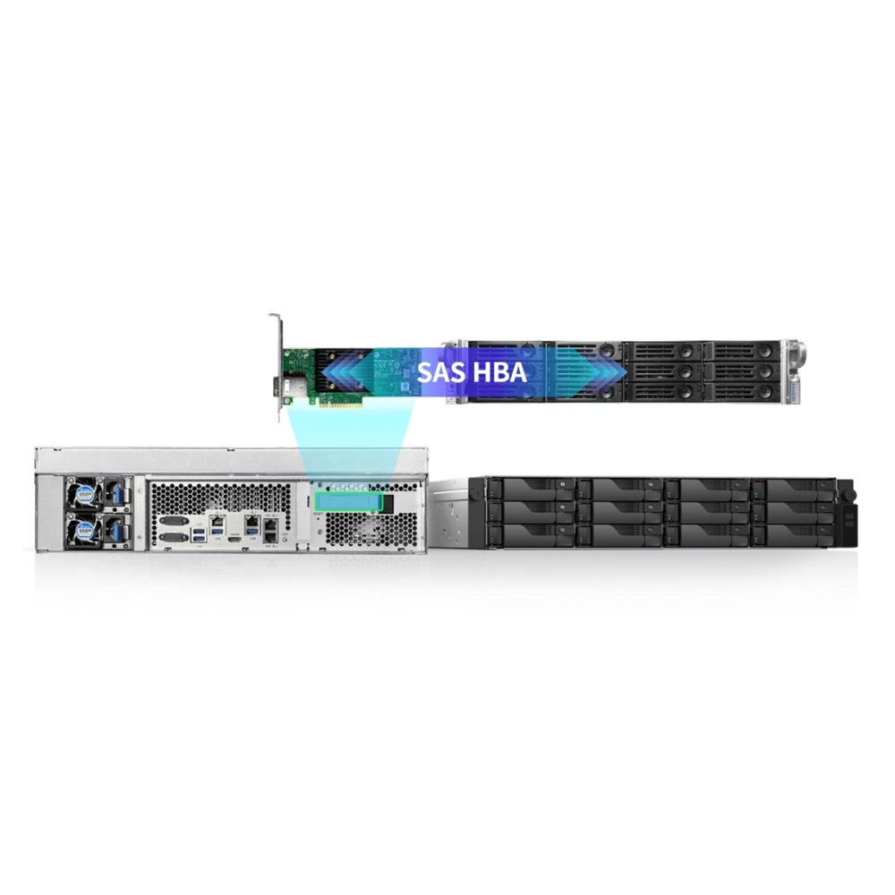 Servidor NAS ASUSTOR, AS7212RDX, 12 Baias, AMD Ryzen 7 Pro 7745, 16GB ECC DDR5, Dual 10GbE, Rack 2U, Preto