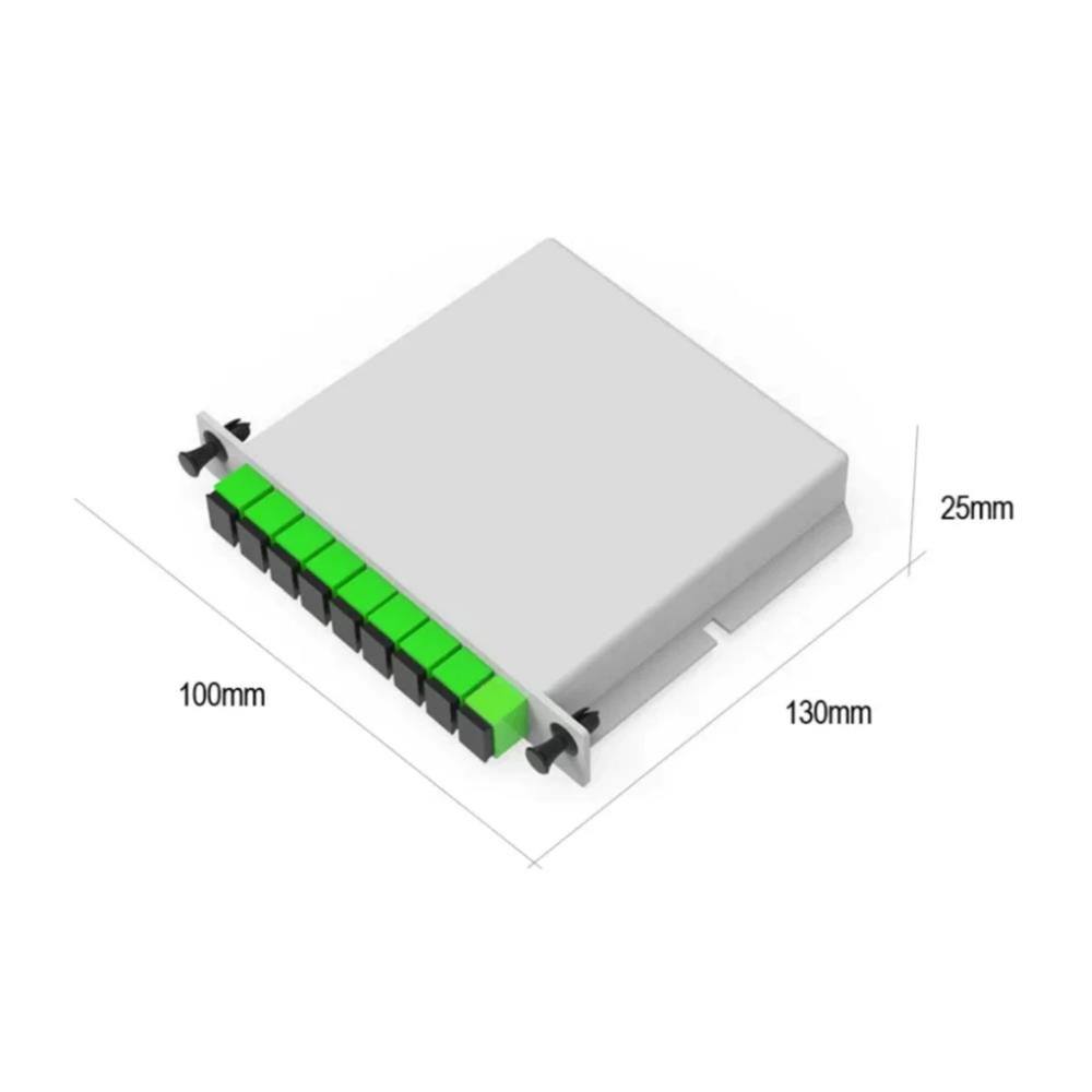 Splitter Óptico Box 1x8 SC/APC FTTH PLC Balanceado Shoreline Telecom, Cinza