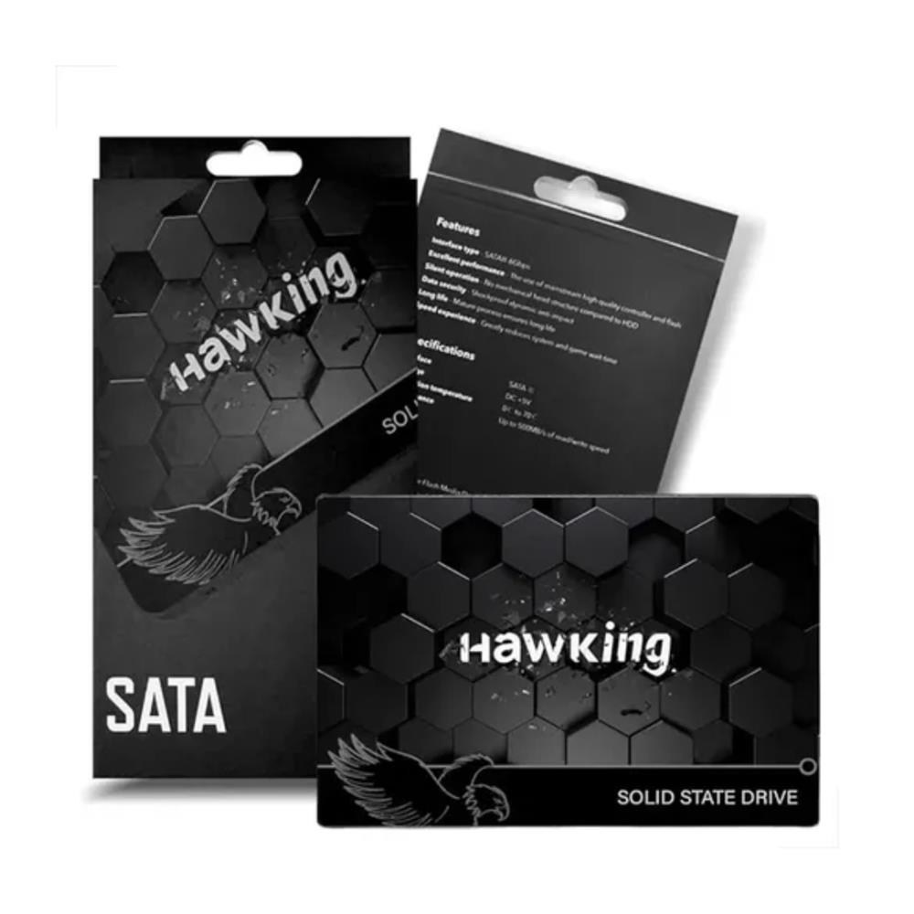 SSD Hawking 480 GB, SATA 3 2.5, Leitura 500 MB/s, Gravação 450 MB/s, Preto