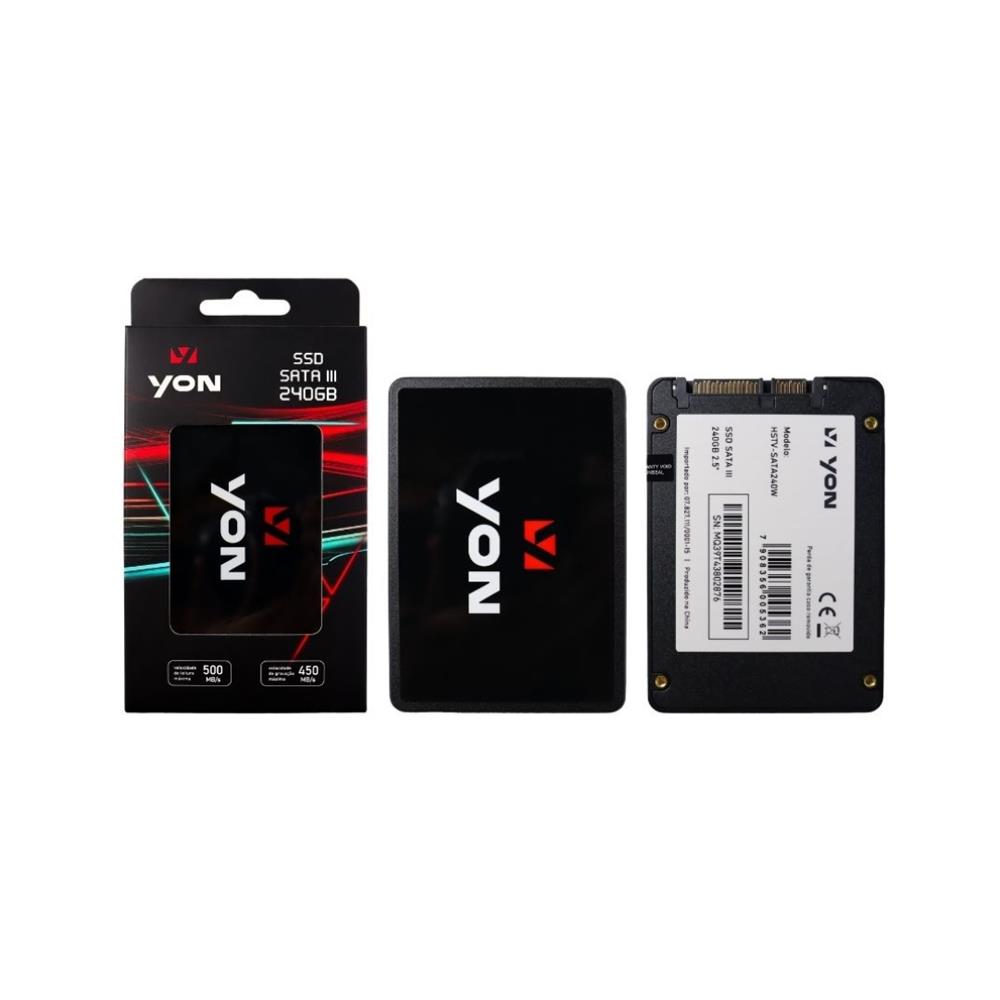 SSD SATA III Yon HSTV-SATA240W, 240GB, 500MB/s Leitura, 450MB/s Gravação