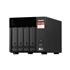 Storage Qnap 8GB, NAS, AMD Ryzen Embedded V1500B, 2.2Ghz, SODIMM DDR4, Torre 4x Baias, Sem HD
