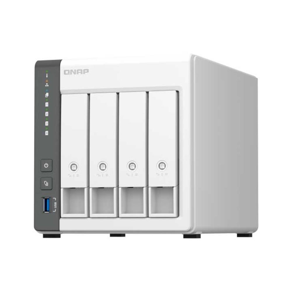 Storage Qnap TS-433-4G, NAS QNAP, Arm Cortex-a55 2.0Ghz, 4GB, Torre Sem HD, Branco
