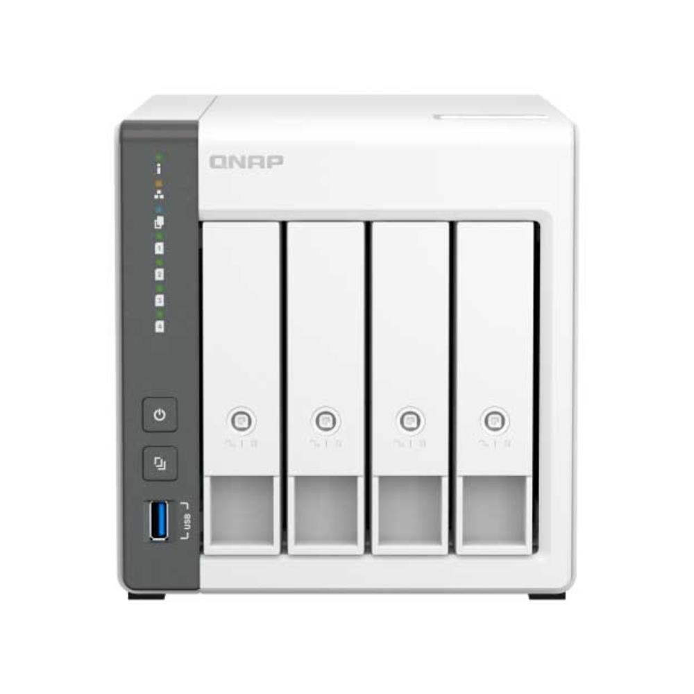 Storage Qnap TS-433-4G, NAS QNAP, Arm Cortex-a55 2.0Ghz, 4GB, Torre Sem HD, Branco