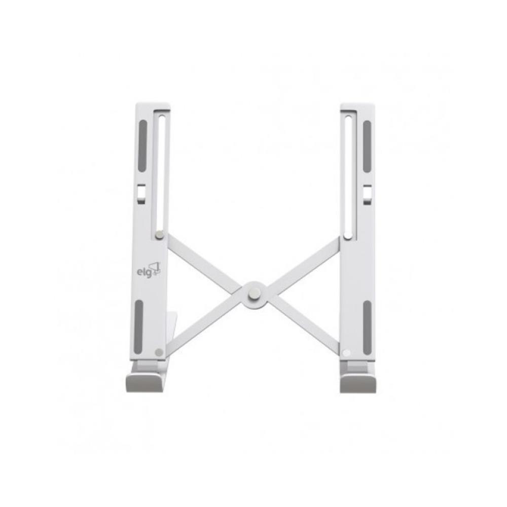 Suporte de Mesa Portátil para Notebook, ELG, NTB8520W, 10 a 17.3 Polegadas, 10 Níveis de Altura, Branco