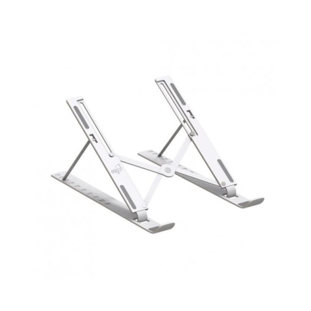 Suporte de Mesa Portátil para Notebook, ELG, NTB8520W, 10 a 17.3 Polegadas, 10 Níveis de Altura, Branco
