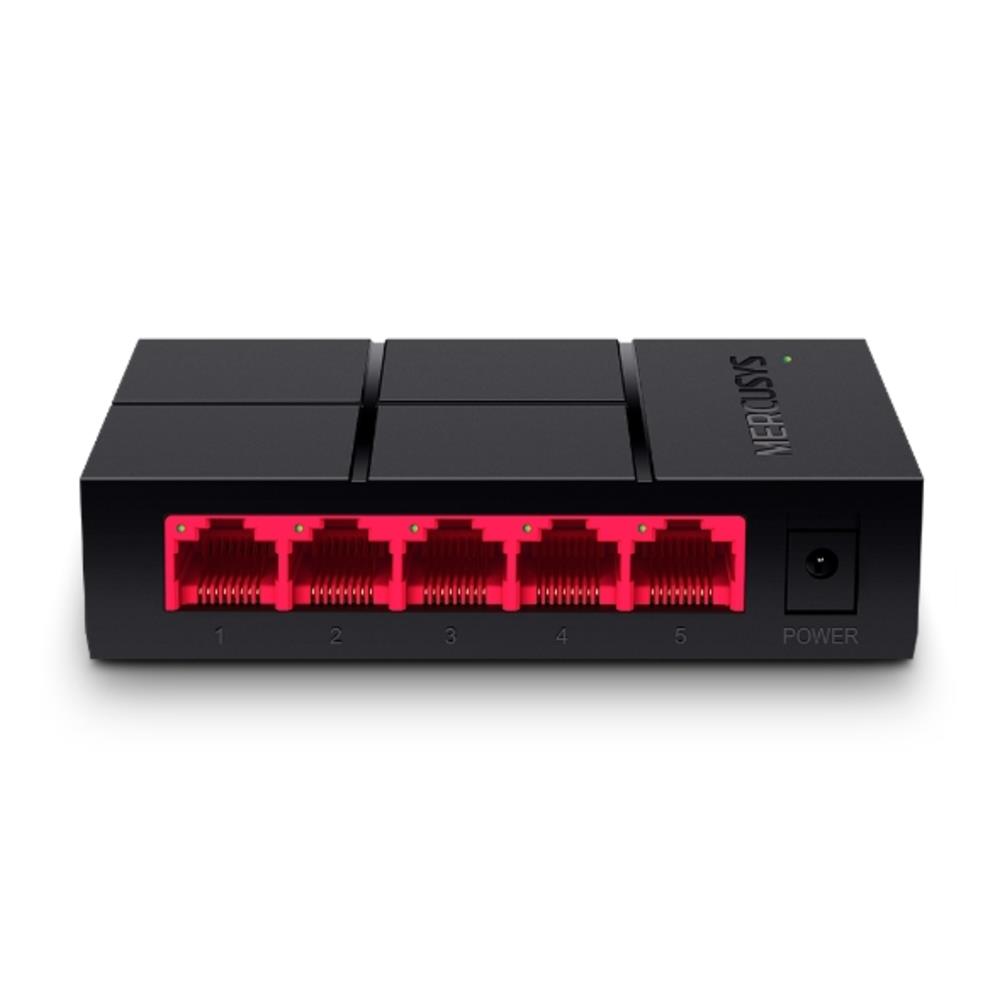 Switch Mercusys MS105G, 5 Portas Gigabit RJ45, 10/100/1000 Mbps, Plug and Play, Não Gerenciável, Desktop, LiteWave