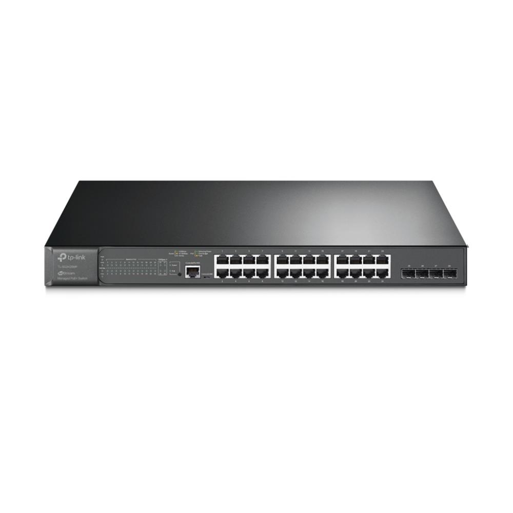 Switch TP-Link SG3428MP Omada, 28 Portas Gigabit, 24x PoE+, 384W, L2+, Gerenciável, Cinza