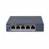 Switch Hikvision DS-3E1506P-EI/M, 4 Portas PoE+ Gigabit, 2 Uplink, 45W, Gerenciável, VLAN, STP/RSTP, Long Range até 300m, Proteção 6kV