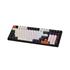 Teclado Mecânico Gamer New Hero Arkana, Rainbow, Switch Blue, ABNT2, USB, Branco e Cinza
