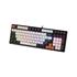 Teclado Mecânico Gamer New Hero Arkana, Rainbow, Switch Blue, ABNT2, USB, Branco e Cinza