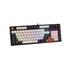 Teclado Mecânico Gamer New Hero Arkana, Rainbow, Switch Blue, ABNT2, USB, Branco e Cinza