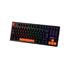 Teclado Mecânico Gamer New Hero Commander TKL, Rainbow, Switch Blue, ABNT, USB, Preto e Laranja