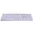 Teclado Mecânico Gamer Redragon Mitra Lunar, LED Vermelho, Switch Red, ABNT2, USB, Branco