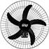 Ventilador de Parede WAP Rajada PRO 60cm, 135W, com 5 Pás, com 3 Velocidades, Bivolt, Preto