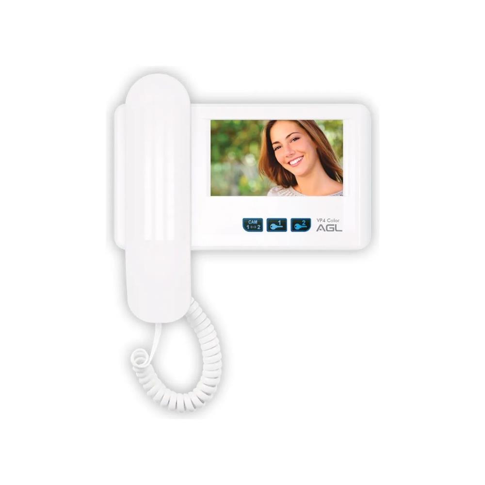 Vídeo Porteiro AGL VP4 Color, Monitor 4, Comunicação e Controle de Acesso, Preto